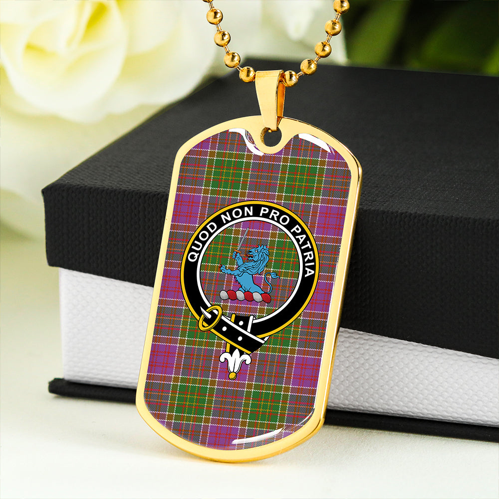 Bowie Ancient Clan Badge Classic Tartan Dog Tag Necklace