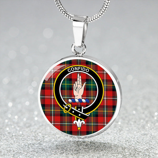 Scottish Tartan Boyd Modern Clan Circle Necklace Classic Style