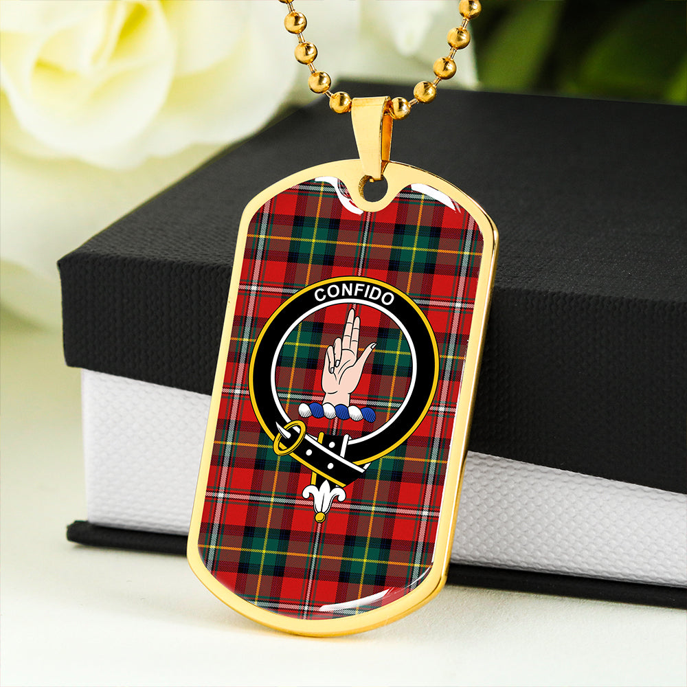 Boyd Modern Clan Badge Classic Tartan Dog Tag Necklace