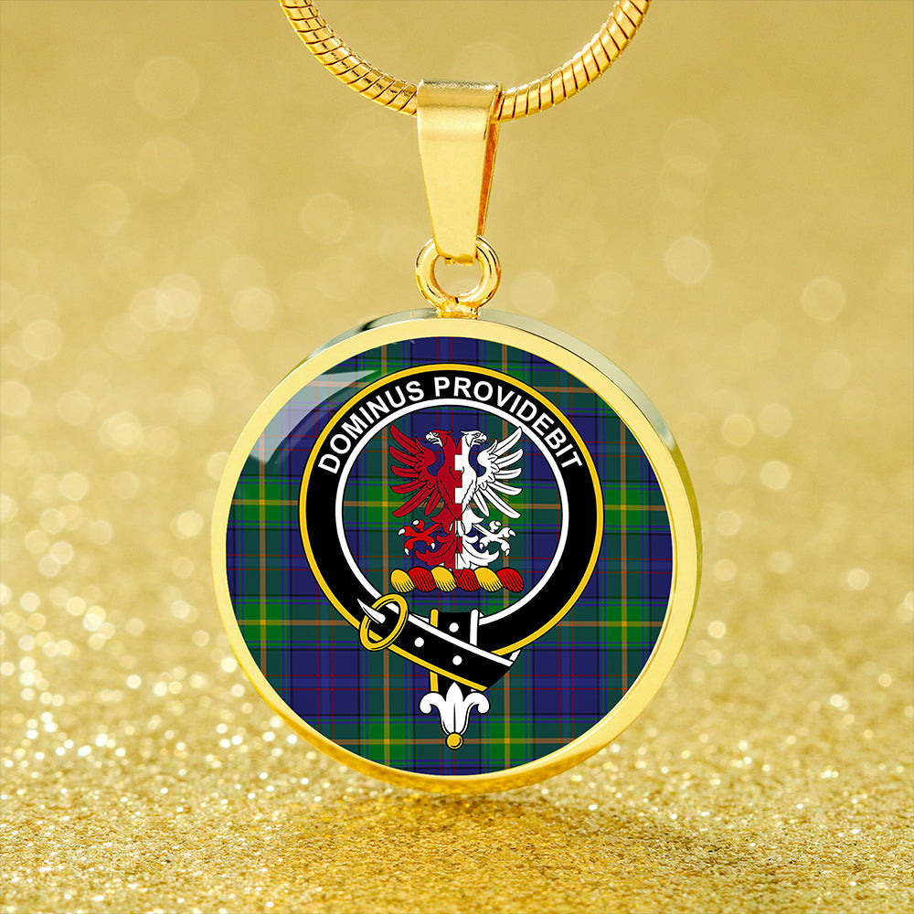 Scottish Tartan Boyle Clan Circle Necklace Classic Style