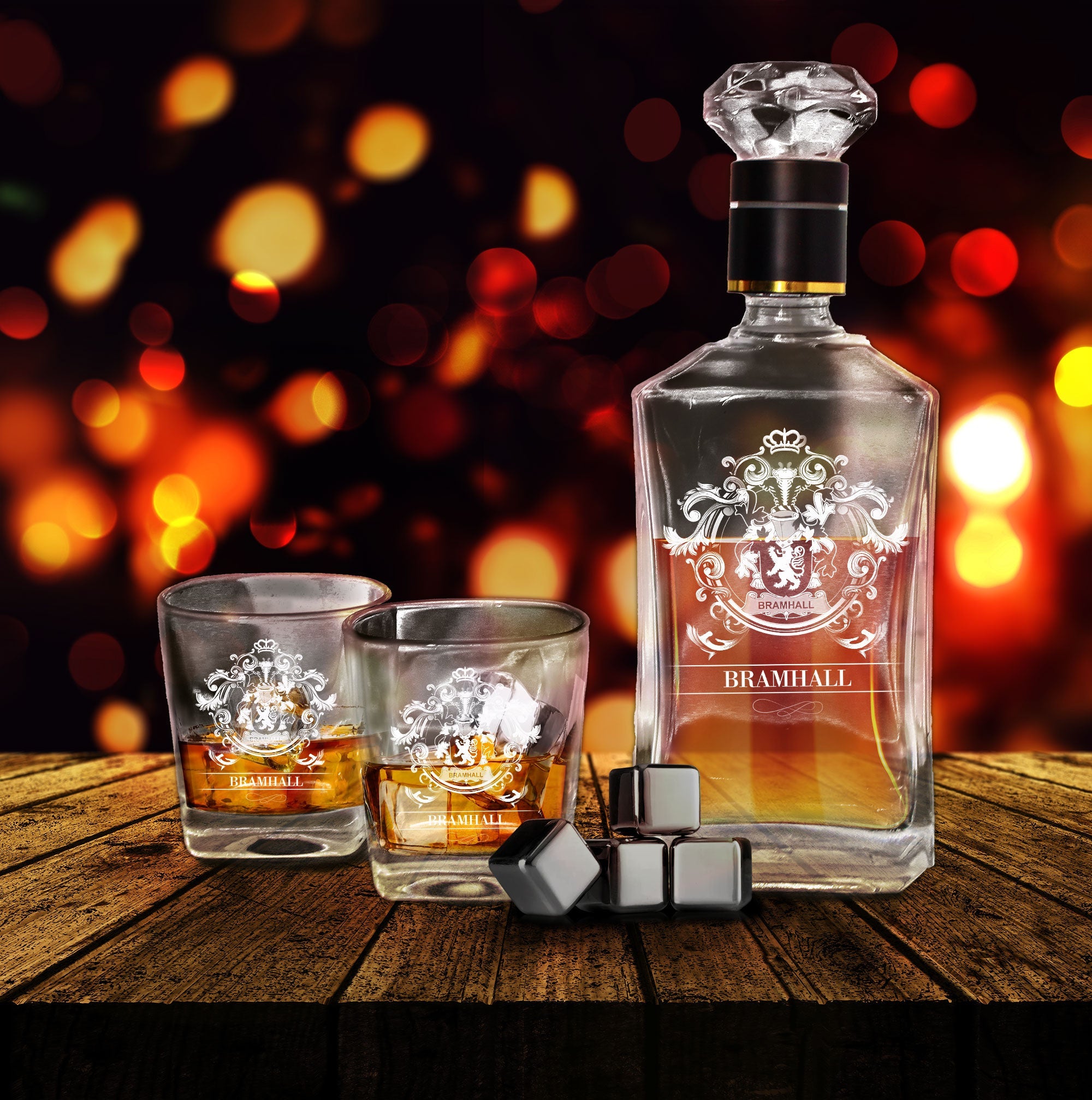 Bramhall Ireland Family Crest Decanter Set