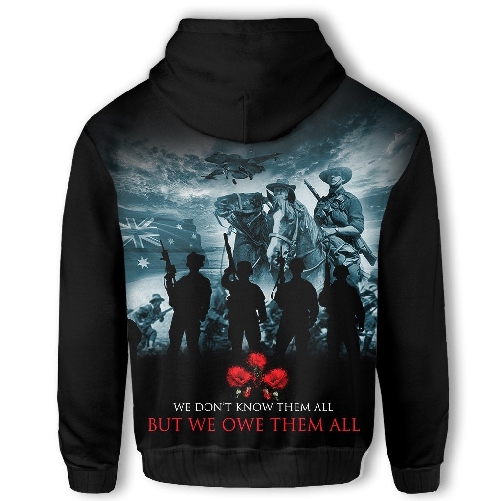 Anzac Day 2022 Zip Hoodie Brave Spirit Full Zip Hoodie