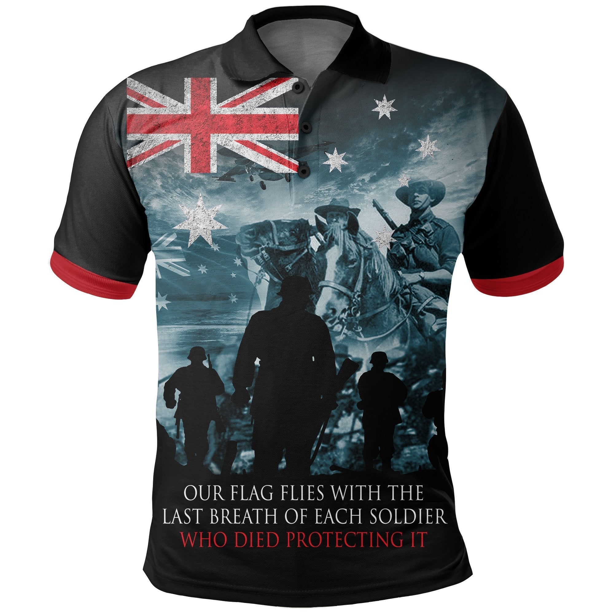 Anzac Polo - Anzac Day 2022 Brave Spirit Golf Shirts Polo Shirt