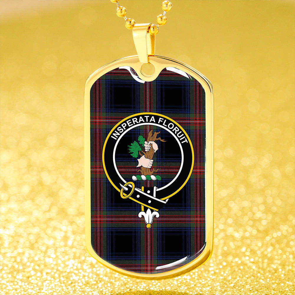 Braveheart Warrior (Watt #2) Modern Clan Badge Classic Tartan Dog Tag Necklace