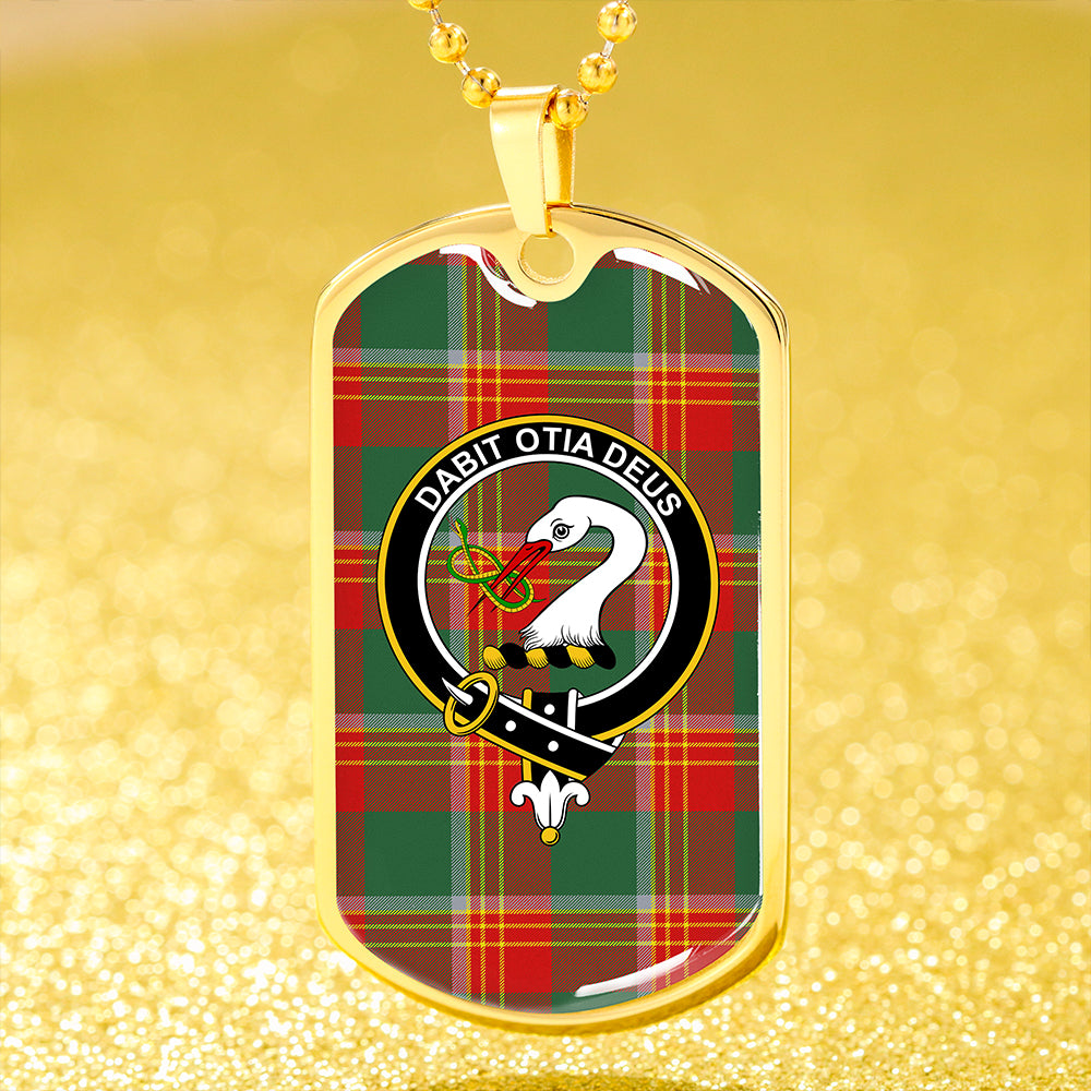 Brisbane Modern Clan Badge Classic Tartan Dog Tag Necklace