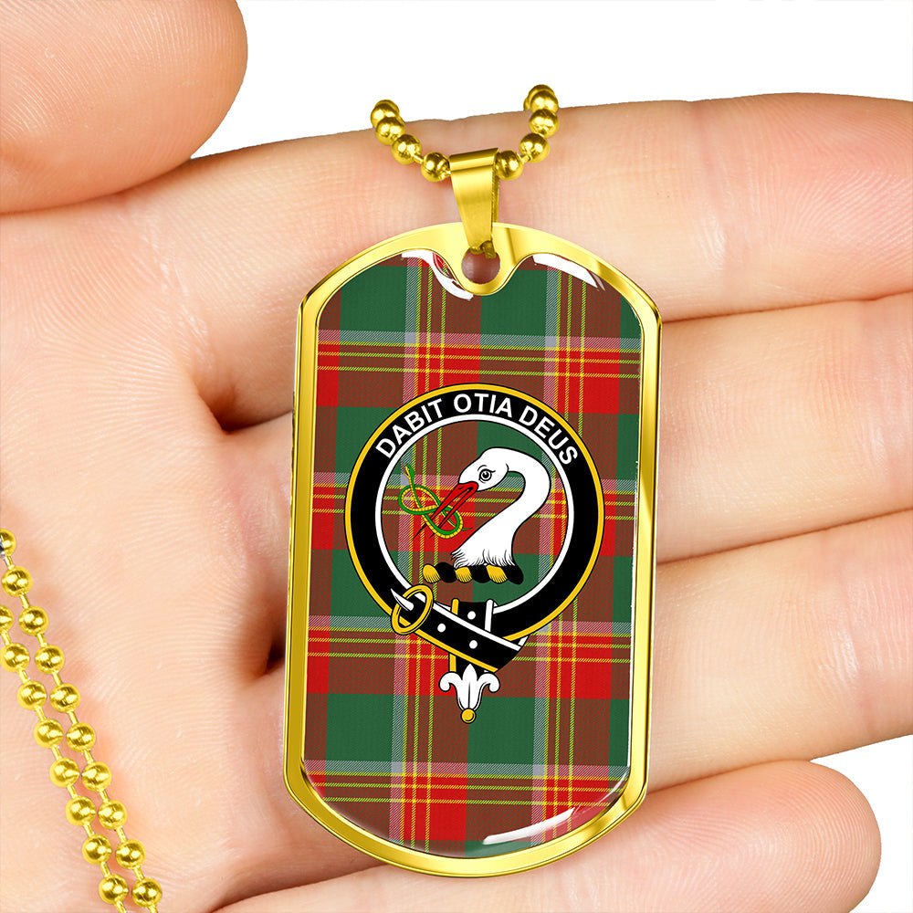 Brisbane Modern Clan Badge Classic Tartan Dog Tag Necklace
