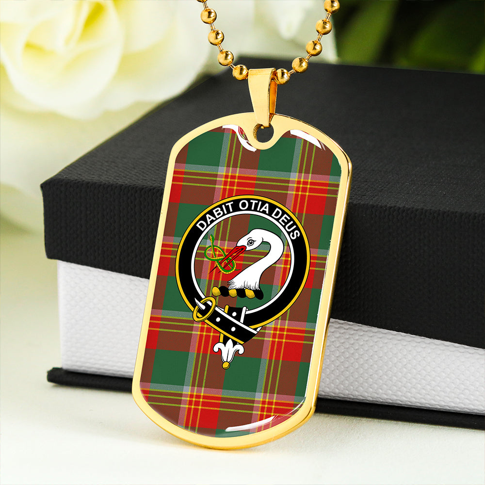 Brisbane Modern Clan Badge Classic Tartan Dog Tag Necklace