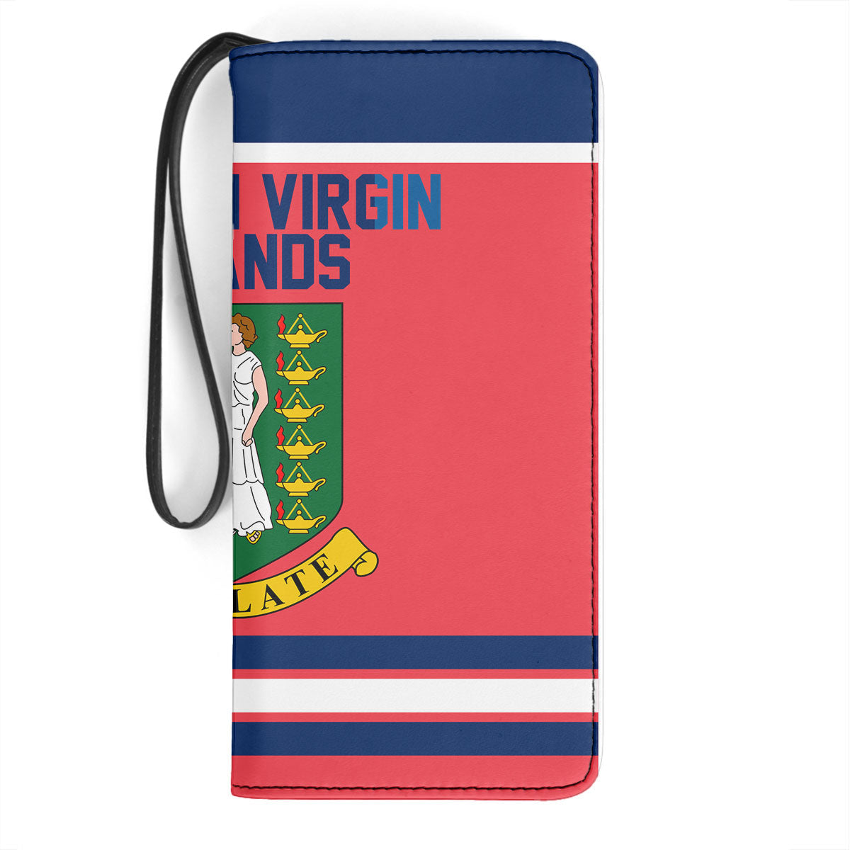 British Virgin Islands Clutch Purse Flag & Coat Of Arms Hockey Style