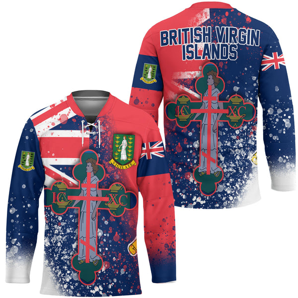 British Virgin Islands Hockey Jersey Flag & Coat Of Arms Orthodox Style