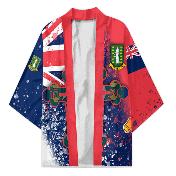 British Virgin Islands Kimono Flag & Coat Of Arms Orthodox Style