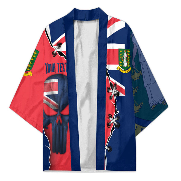 British Virgin Islands Kimono Flag & Coat Of Arms Skull Style