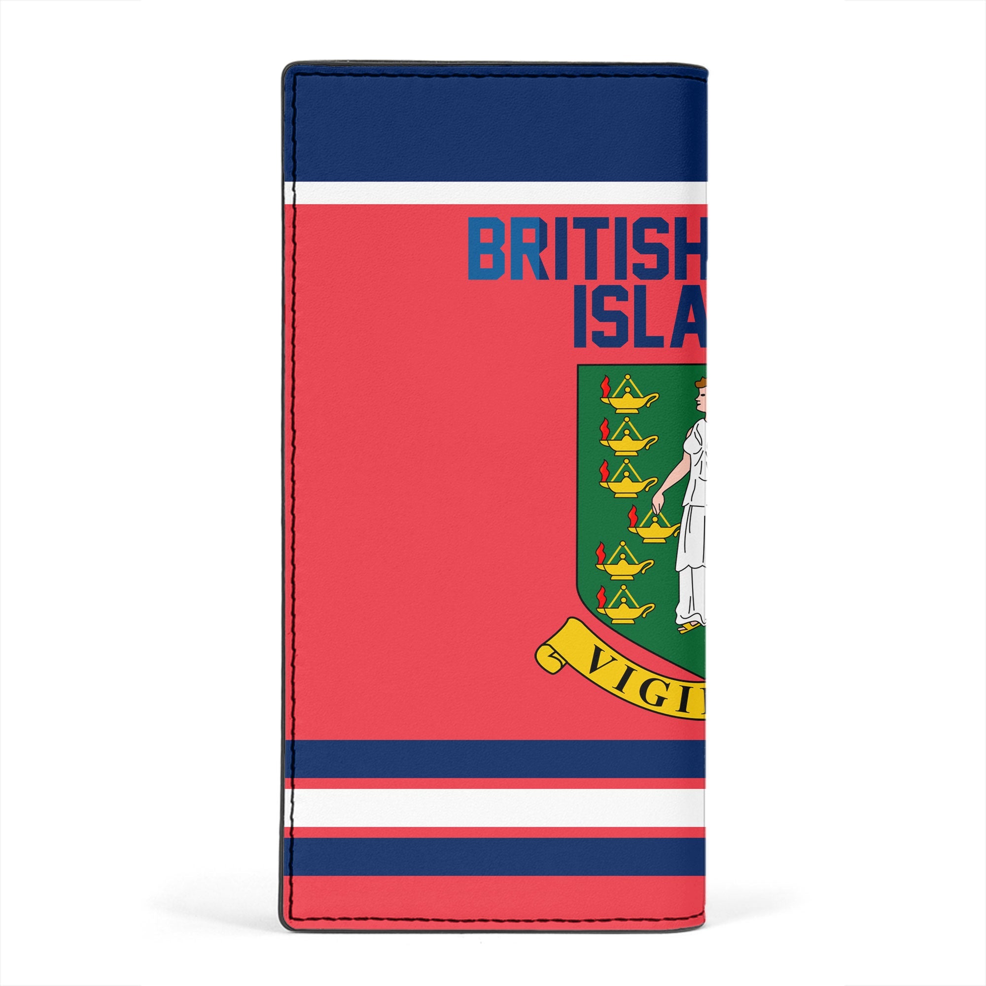 British Virgin Islands Leather Wallet Flag & Coat Of Arms Hockey Style