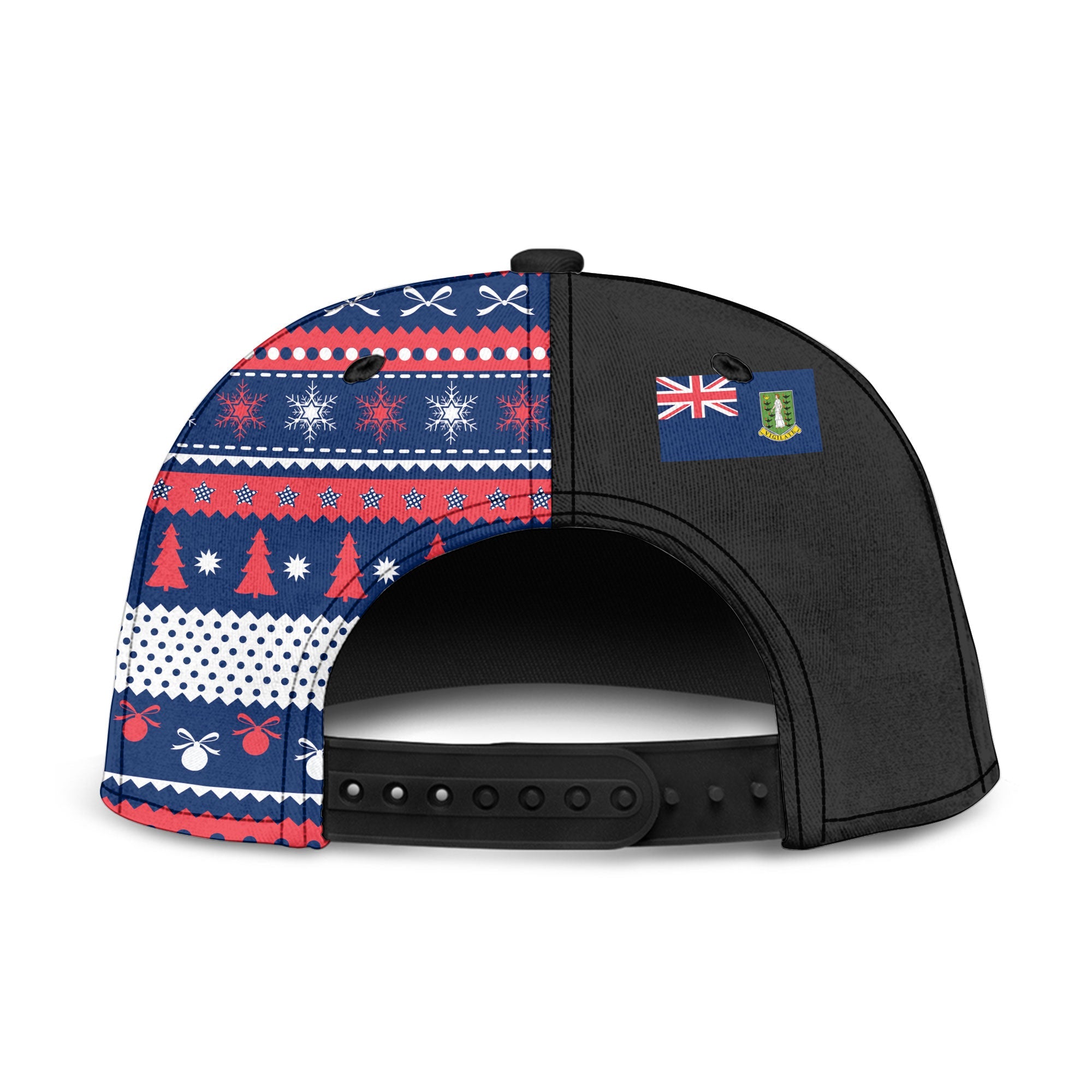 British Virgin Islands Snapback Hat Coat Of Arms Christmas Style