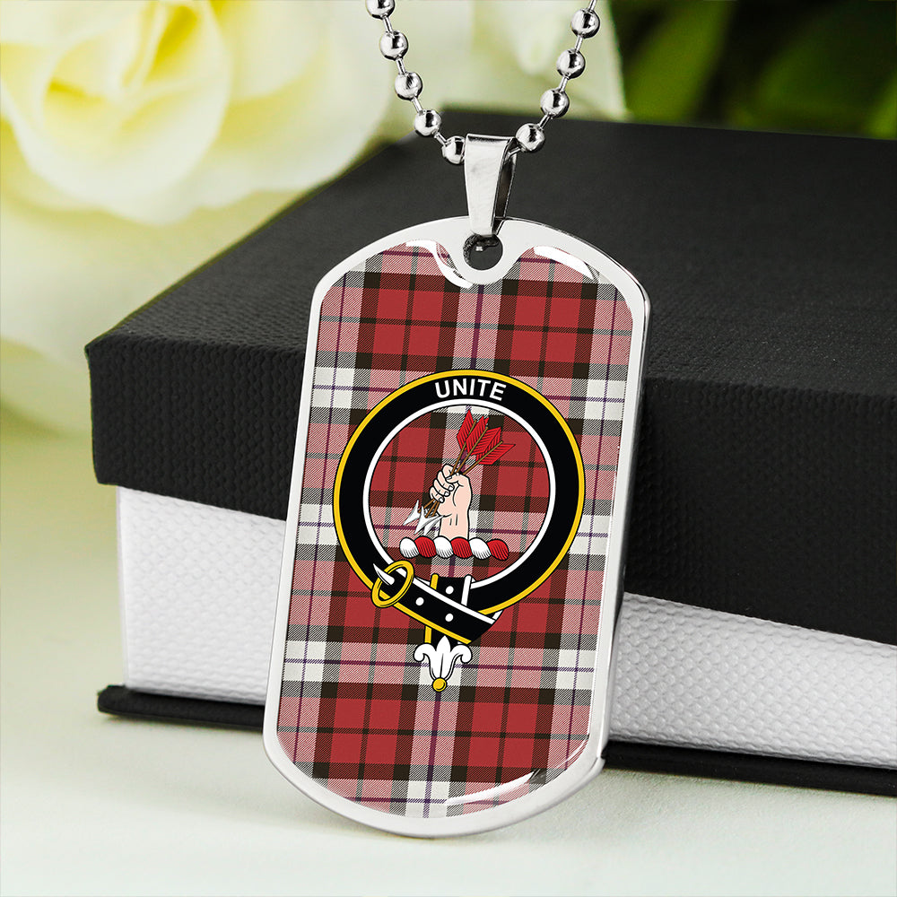 Brodie Dress Clan Badge Classic Tartan Dog Tag Necklace