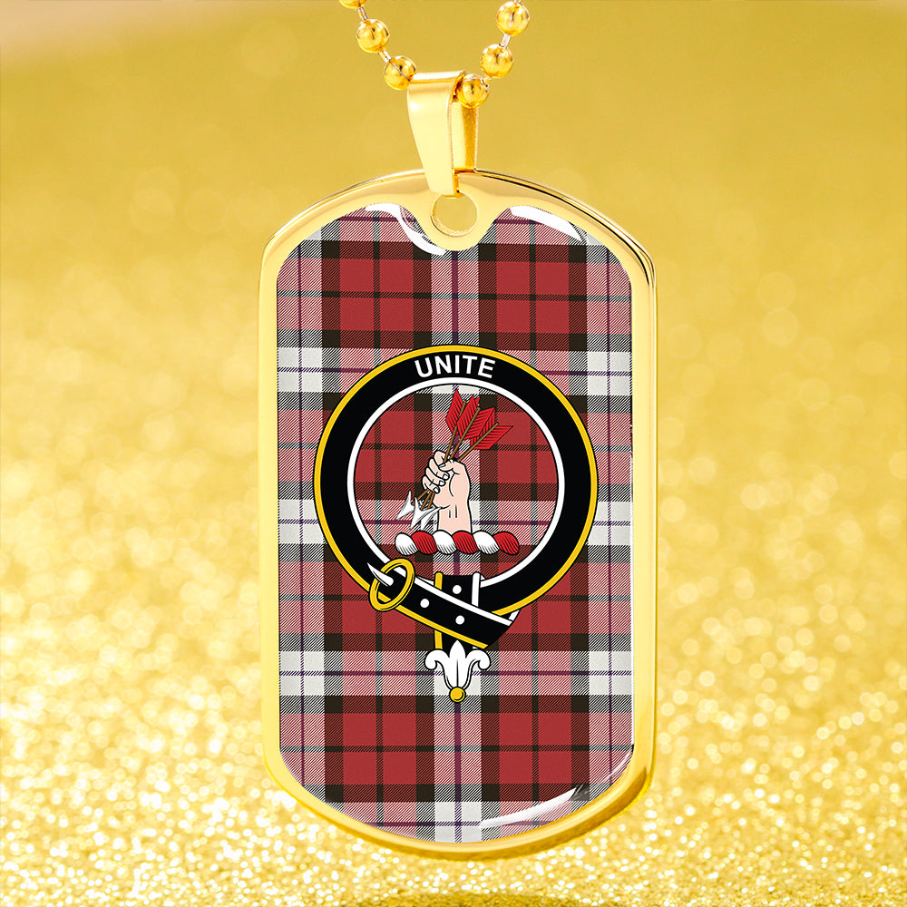 Brodie Dress Clan Badge Classic Tartan Dog Tag Necklace