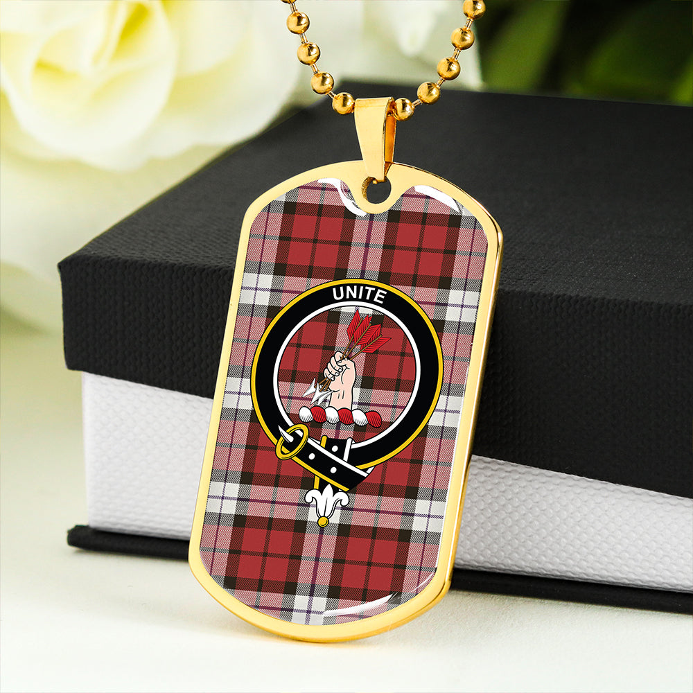 Brodie Dress Clan Badge Classic Tartan Dog Tag Necklace