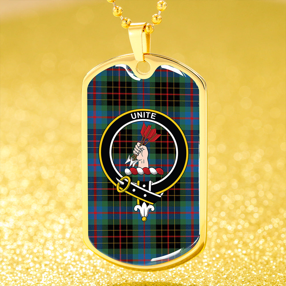 Brodie Hunting Modern Clan Badge Classic Tartan Dog Tag Necklace