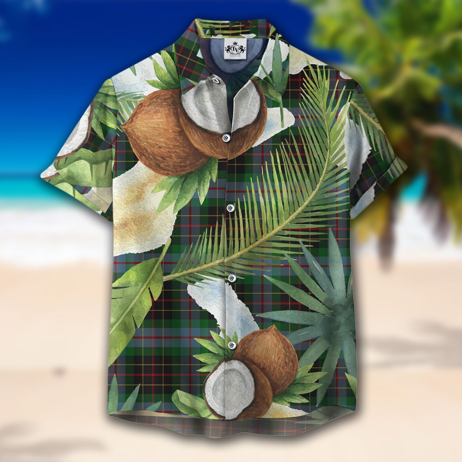 Scottish Tartan Brodie Hunting Clan Hawaiian Shirt Hibiscus - Tropical Garden Style