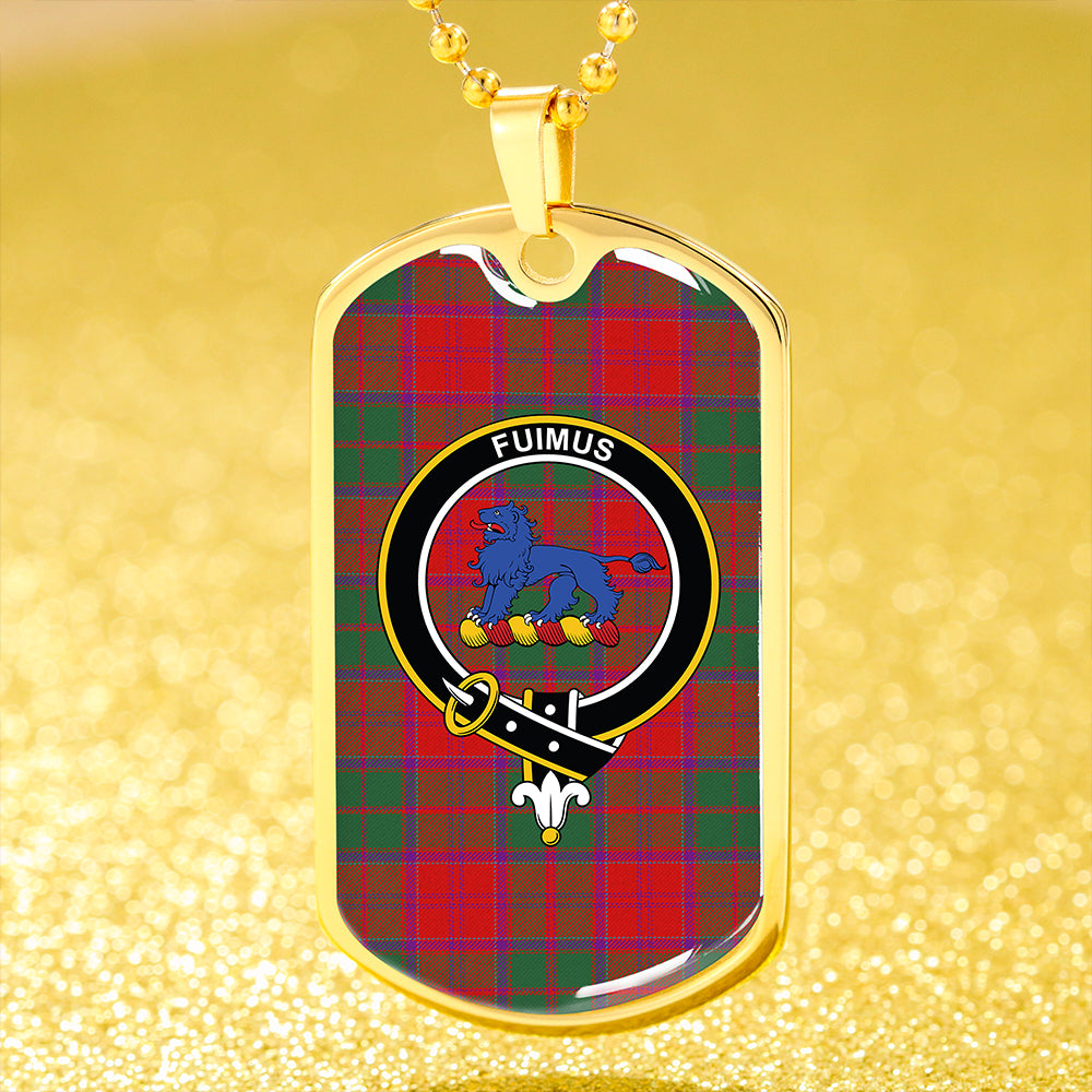 Bruce New Modern Clan Badge Classic Tartan Dog Tag Necklace