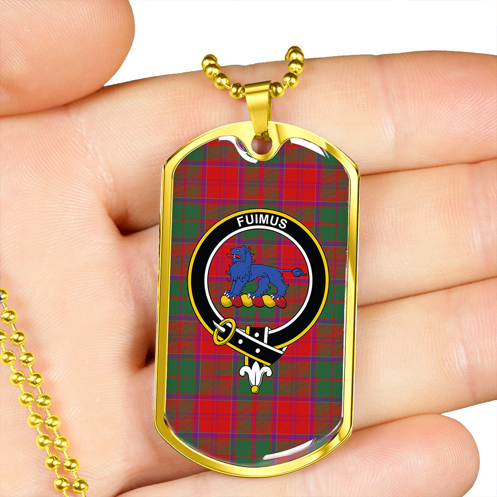 Bruce New Modern Clan Badge Classic Tartan Dog Tag Necklace