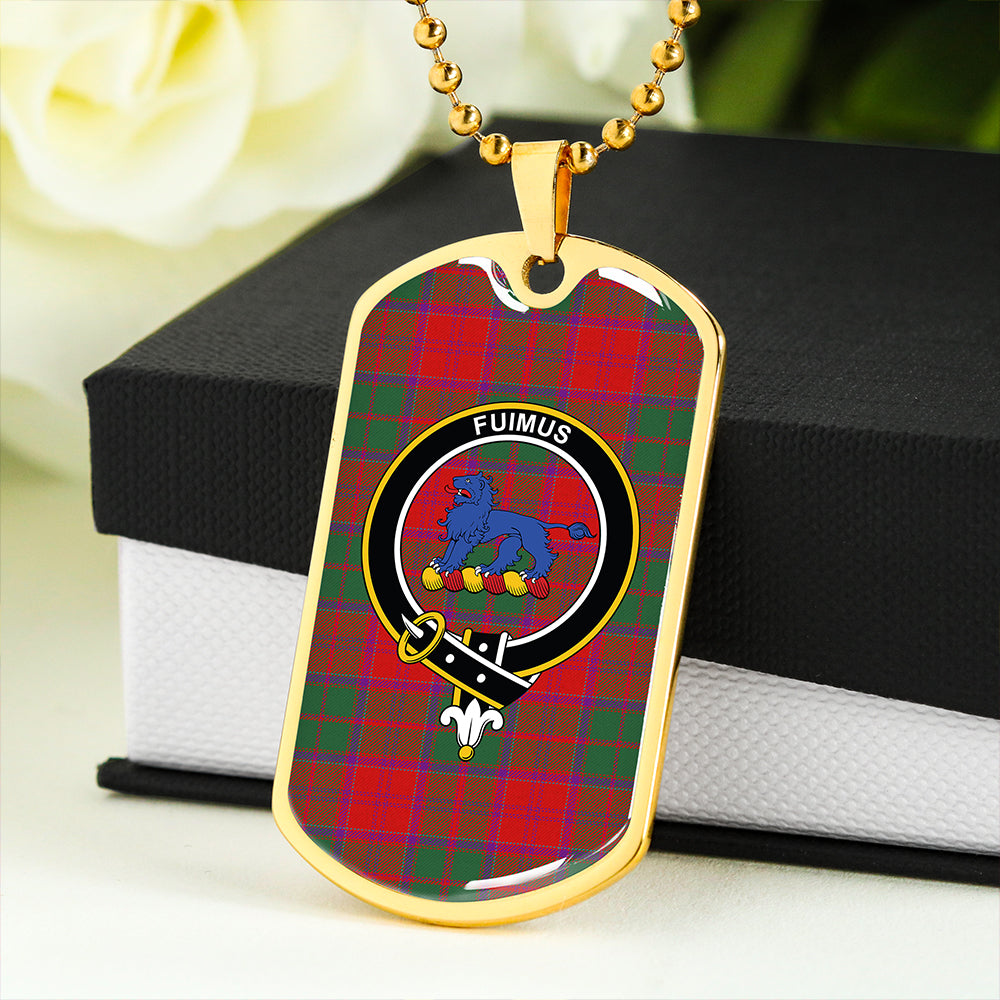 Bruce New Modern Clan Badge Classic Tartan Dog Tag Necklace