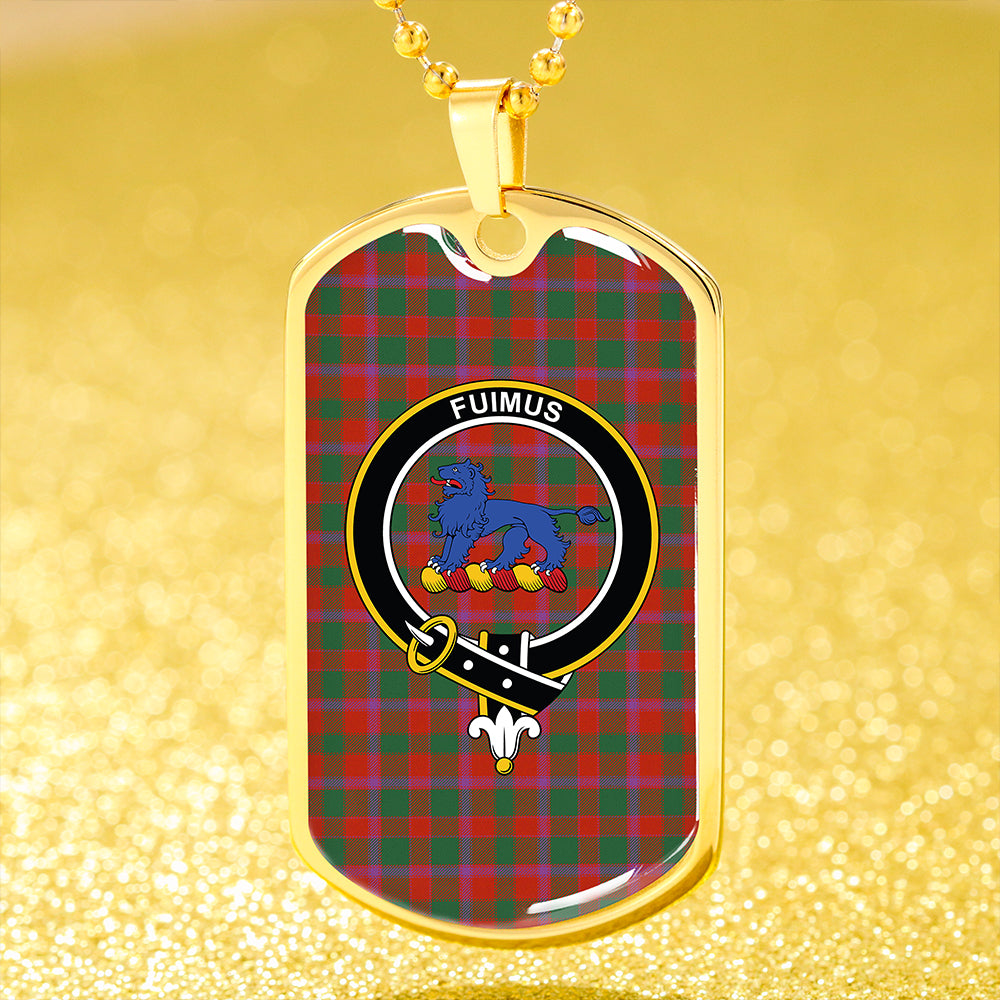 Bruce Old Ancient Clan Badge Classic Tartan Dog Tag Necklace
