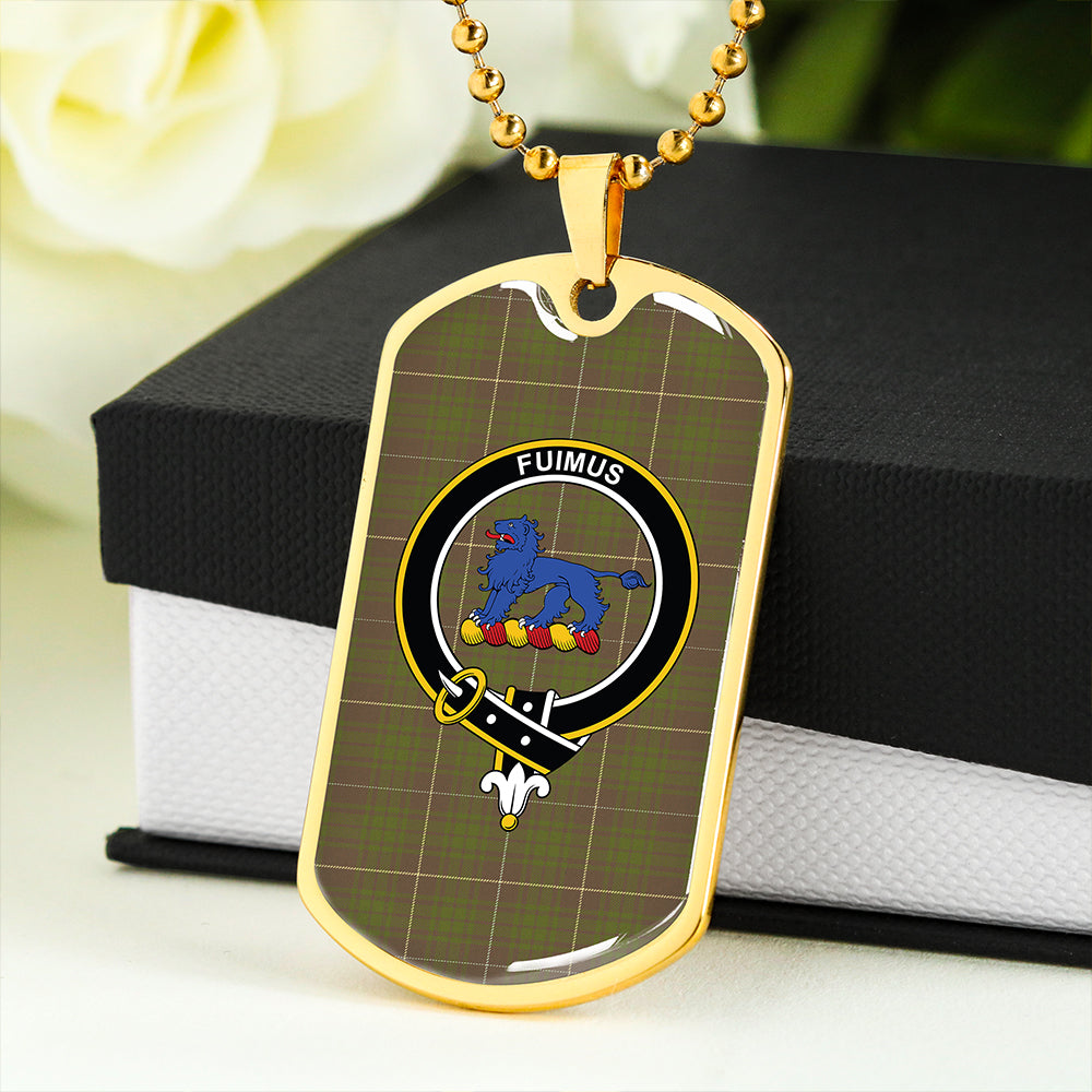 Bruce Special #2 Modern Clan Badge Classic Tartan Dog Tag Necklace