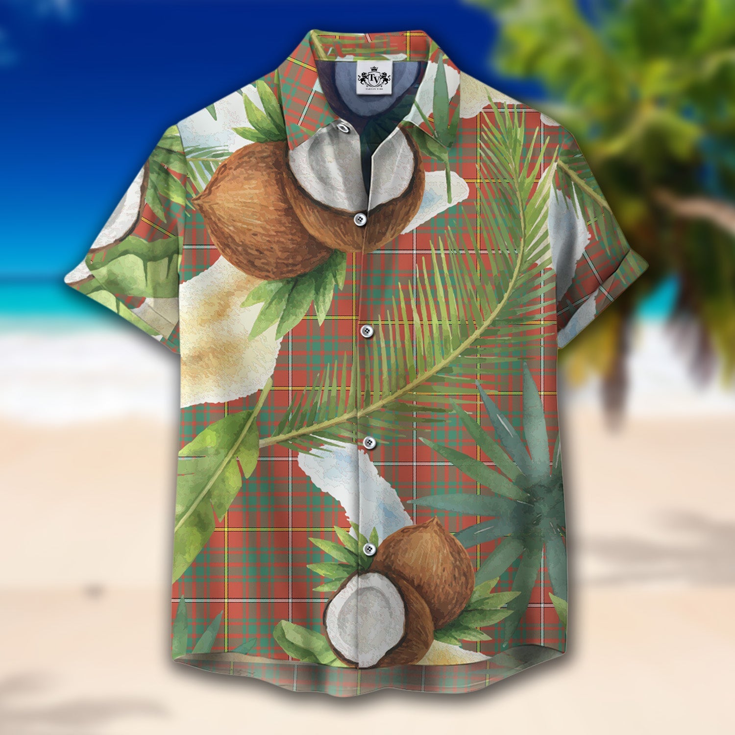 Scottish Tartan Bruce Ancient Clan Hawaiian Shirt Hibiscus - Tropical Garden Style