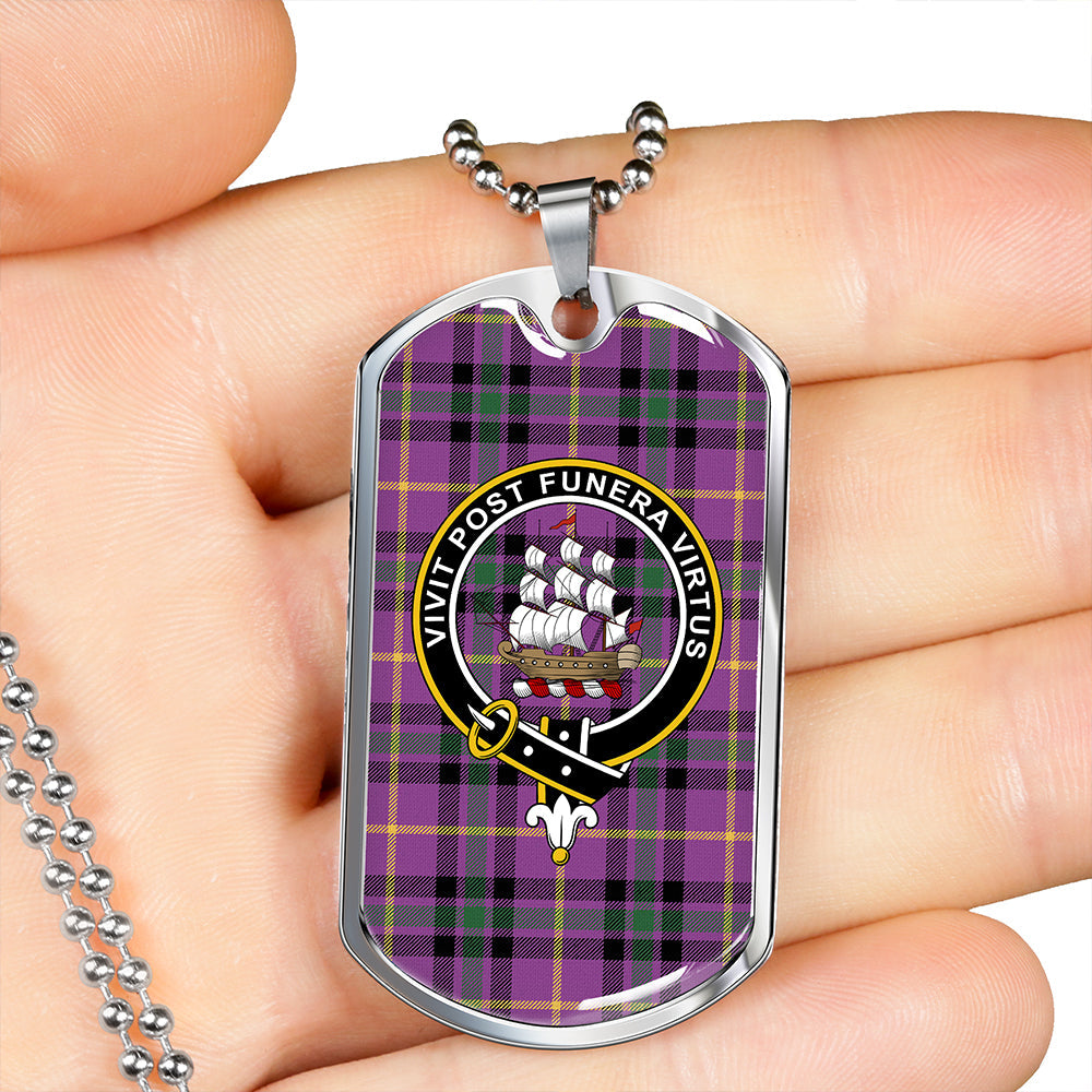 Bryson 2000 Ancient Clan Badge Classic Tartan Dog Tag Necklace