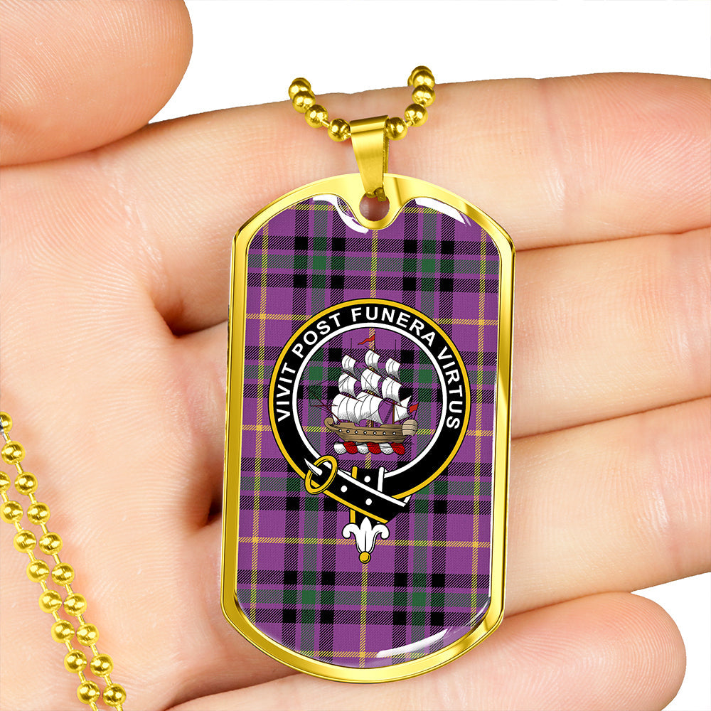 Bryson 2000 Ancient Clan Badge Classic Tartan Dog Tag Necklace
