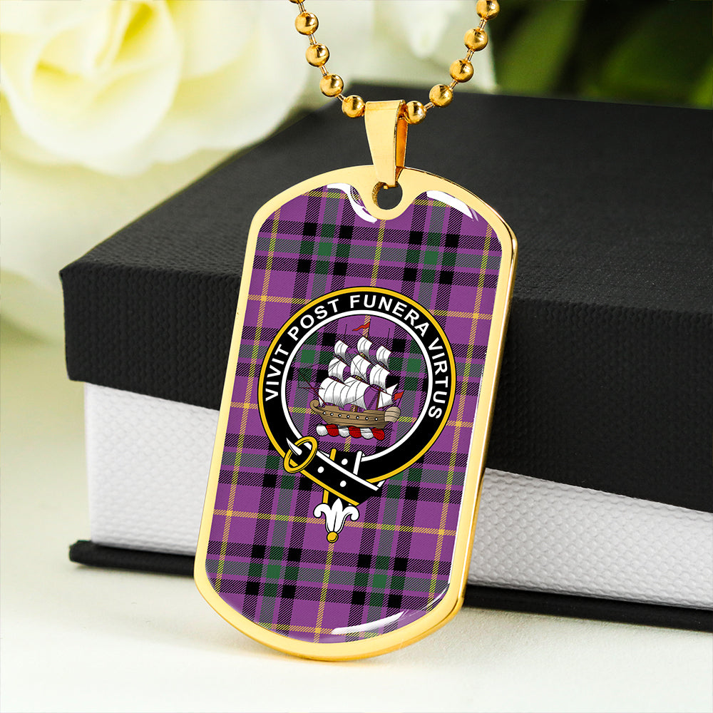 Bryson 2000 Ancient Clan Badge Classic Tartan Dog Tag Necklace