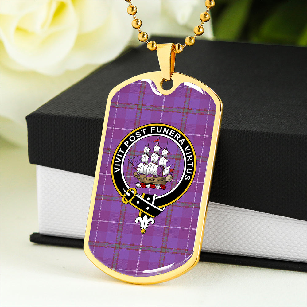Bryson Ancient Clan Badge Classic Tartan Dog Tag Necklace