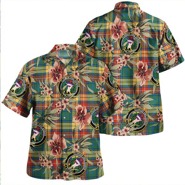 Scottish Tartan Buchanan Ancient Clan Hawaiian Shirt Tropical Old Style