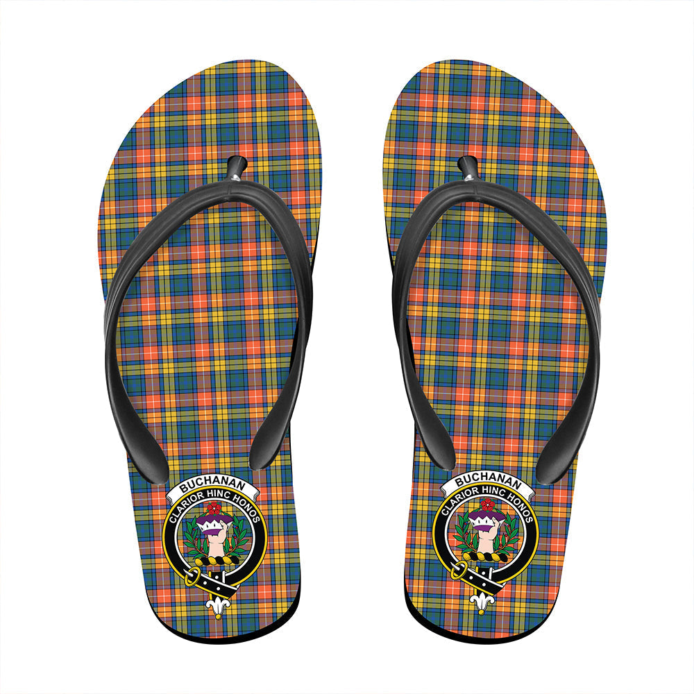 Buchanan Ancient Tartan Crest Flip Flop