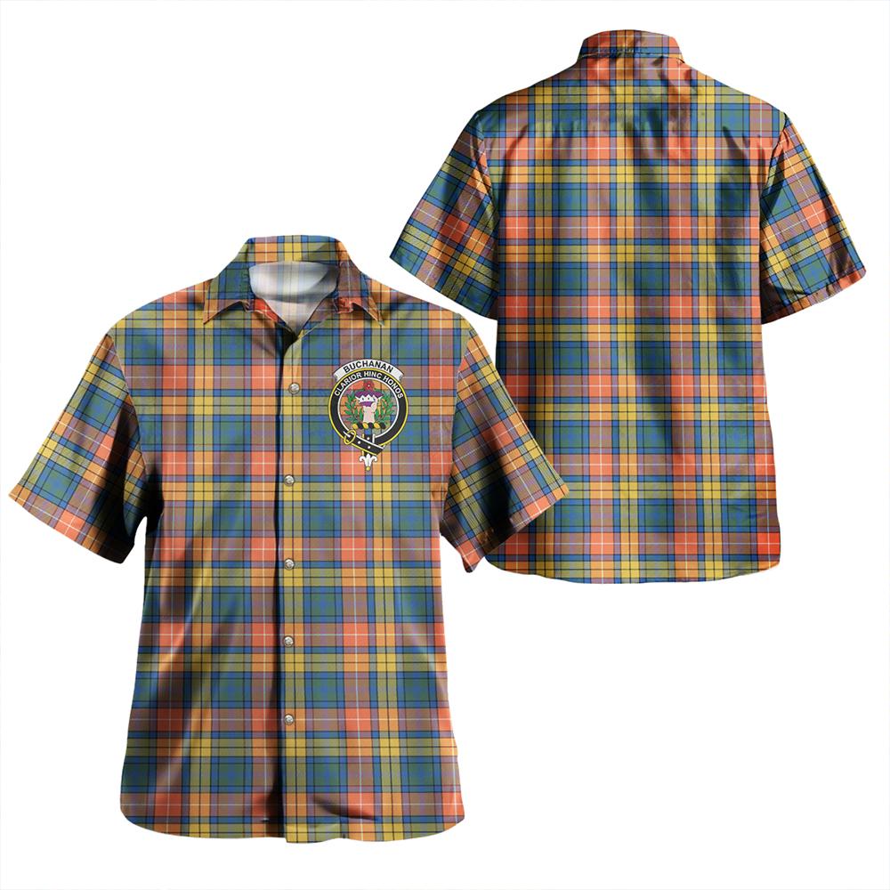 Scottish Tartan Buchanan Ancient Clan Hawaiian Shirt Crest Style