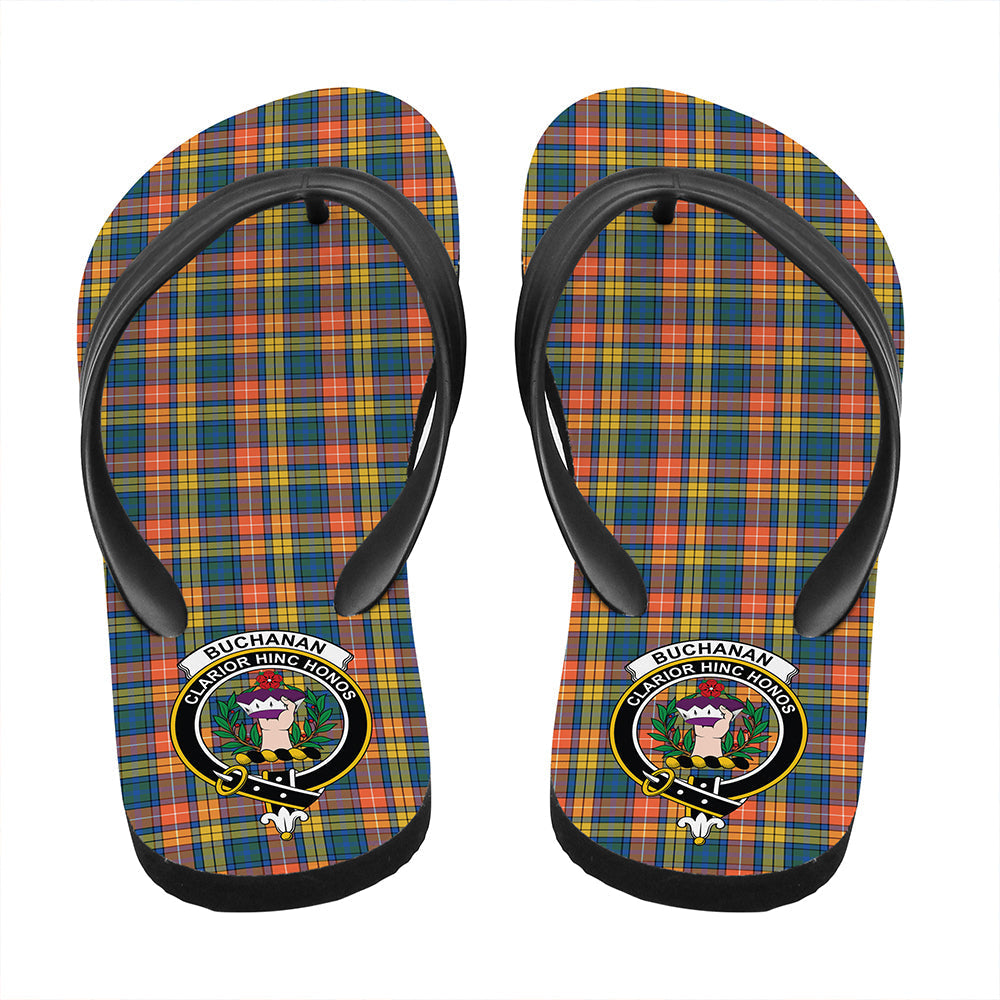 Buchanan Ancient Tartan Crest Flip Flop