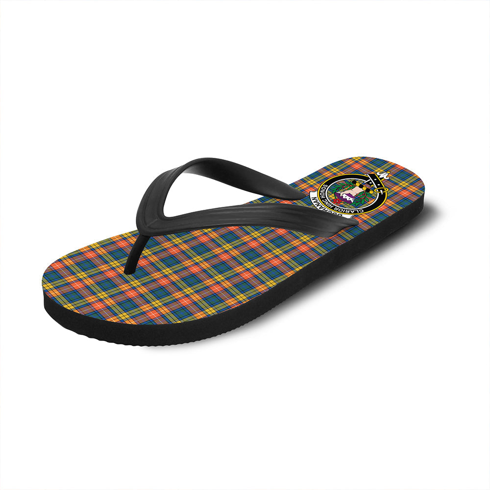 Buchanan Ancient Tartan Crest Flip Flop