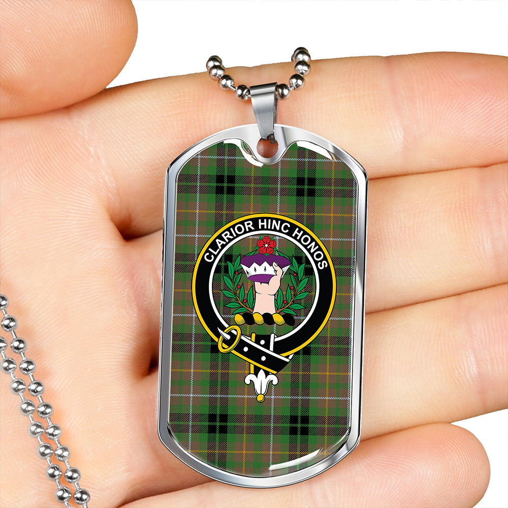 Buchanan Hunting Ancient Clan Badge Classic Tartan Dog Tag Necklace