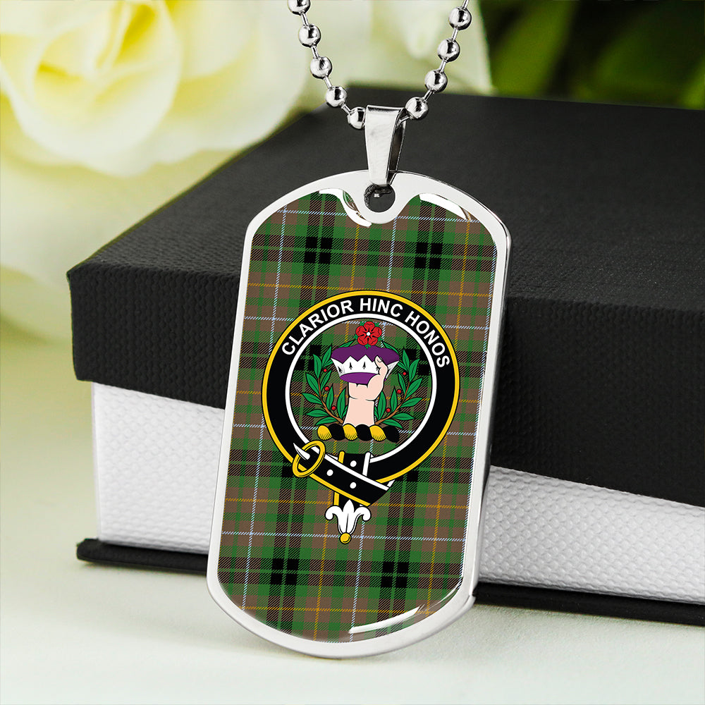 Buchanan Hunting Ancient Clan Badge Classic Tartan Dog Tag Necklace