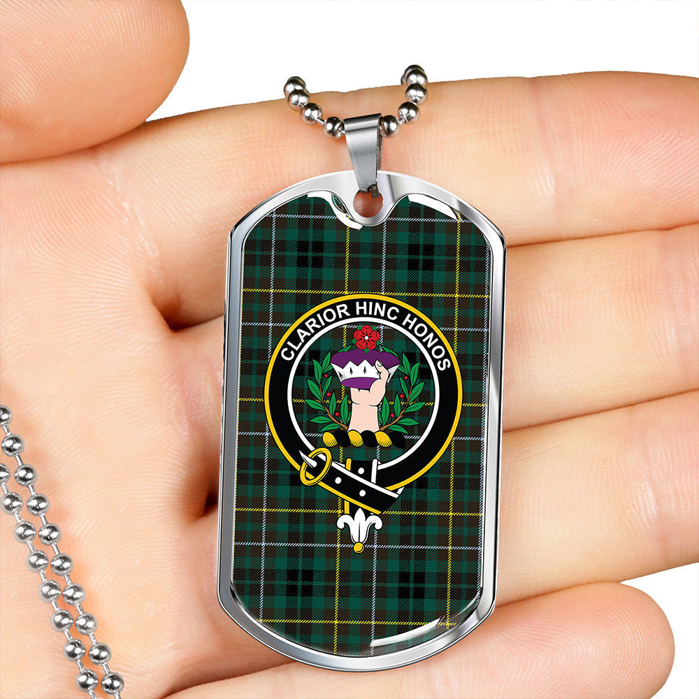 Buchanan Hunting Modern Clan Badge Classic Tartan Dog Tag Necklace
