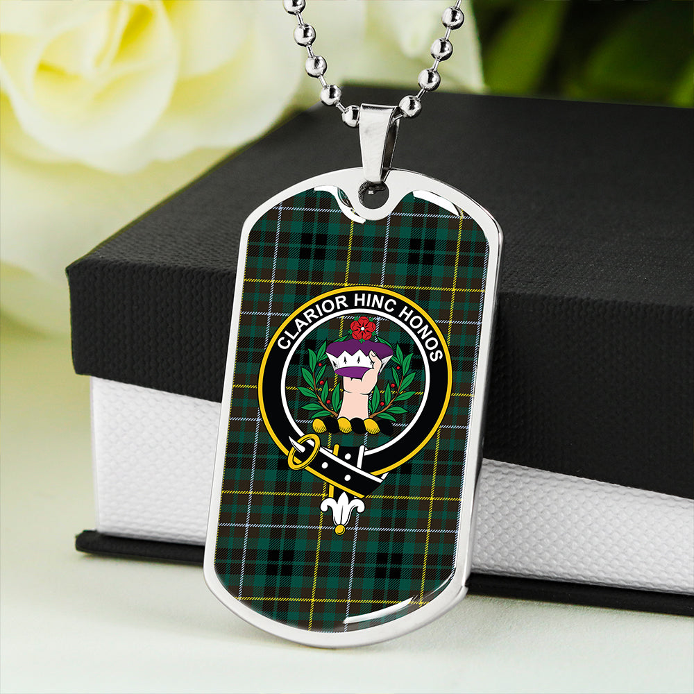 Buchanan Hunting Modern Clan Badge Classic Tartan Dog Tag Necklace