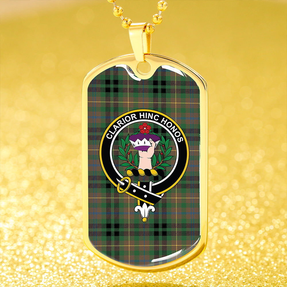 Buchanan Hunting #3 Ancient Clan Badge Classic Tartan Dog Tag Necklace
