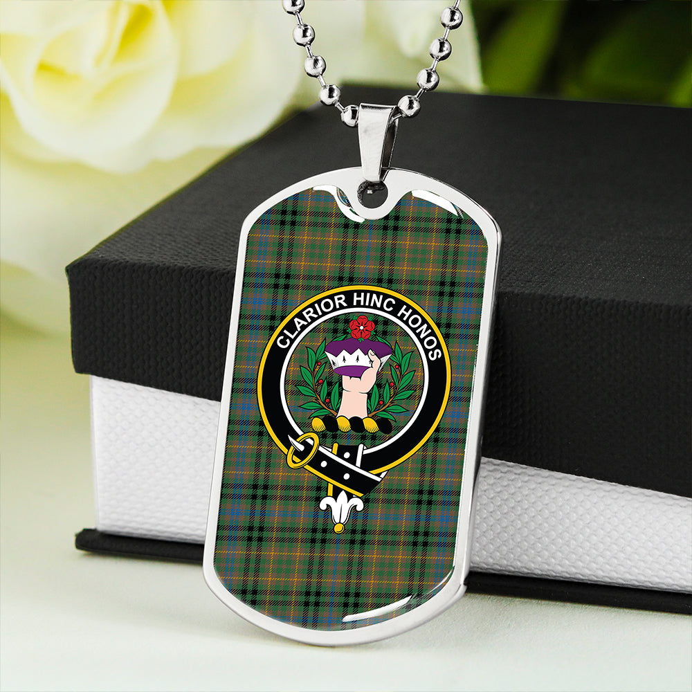 Buchanan Hunting #4 Ancient Clan Badge Classic Tartan Dog Tag Necklace