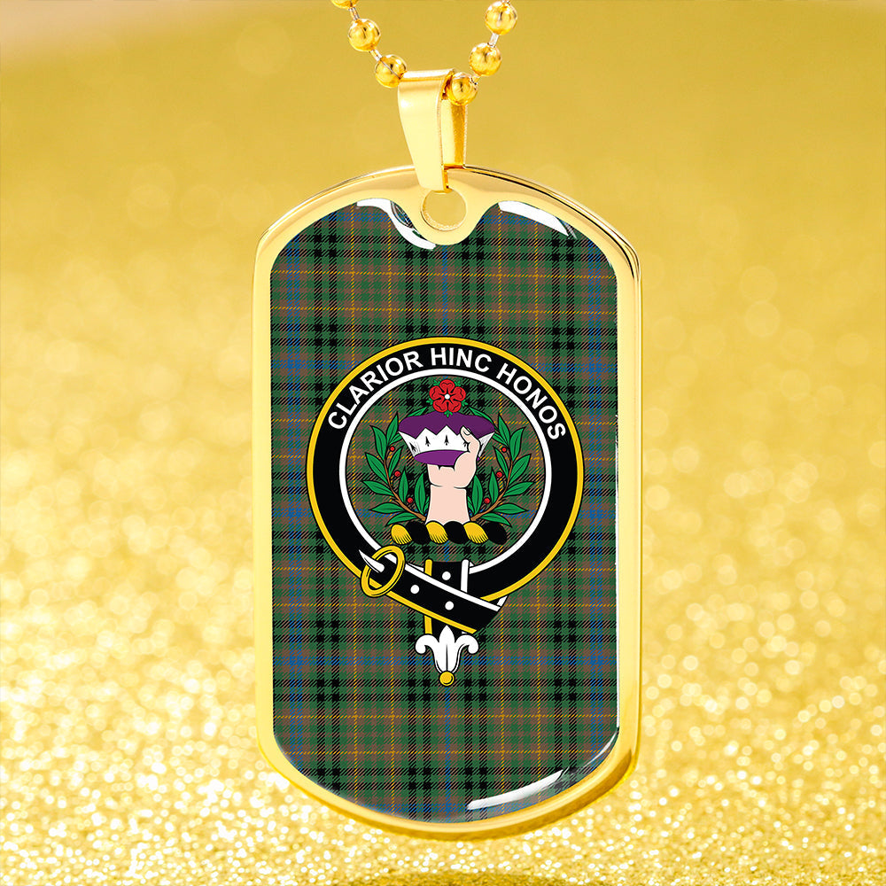 Buchanan Hunting #4 Ancient Clan Badge Classic Tartan Dog Tag Necklace