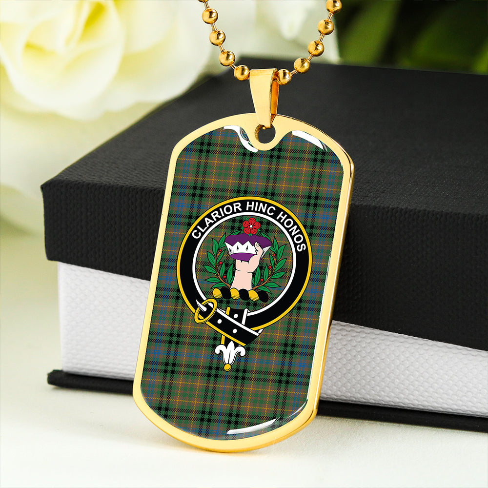 Buchanan Hunting #4 Ancient Clan Badge Classic Tartan Dog Tag Necklace