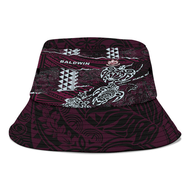 Hawaii Baldwin High School Bucket Hat Polynesian Turtle Style