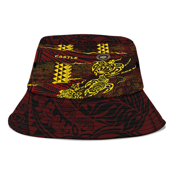 Hawaii Castle High School Bucket Hat Polynesian Turtle Style