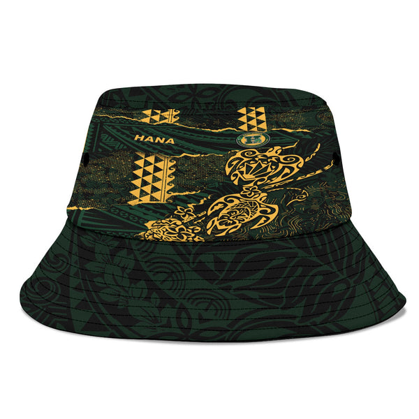 Hawaii Hana High & Elementary School Bucket Hat Polynesian Turtle Style