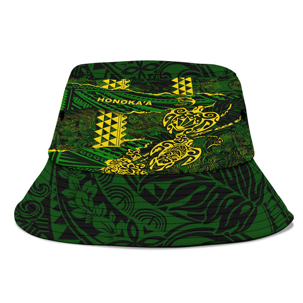 Hawaii Honoka High & Intermediate School Bucket Hat Polynesian Turtle Style