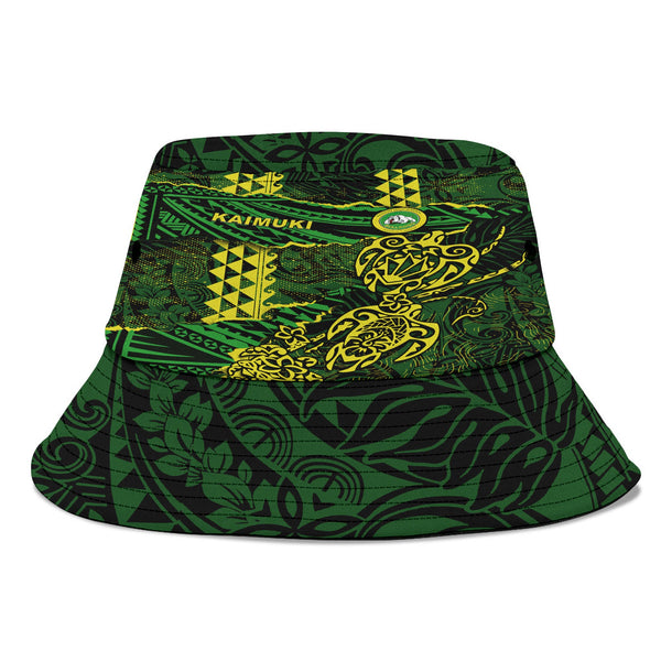 Hawaii Kaimuki High School Bucket Hat Polynesian Turtle Style